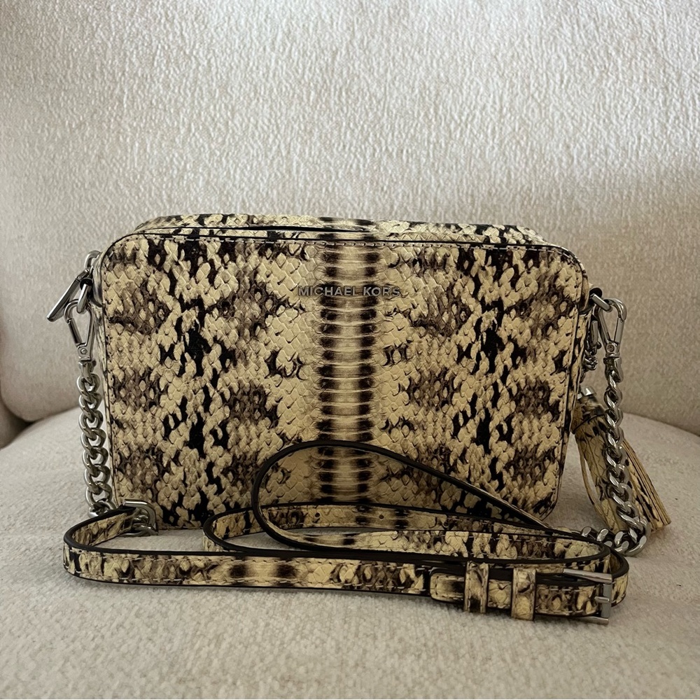 Michael Kors snakeskin crossbody bag